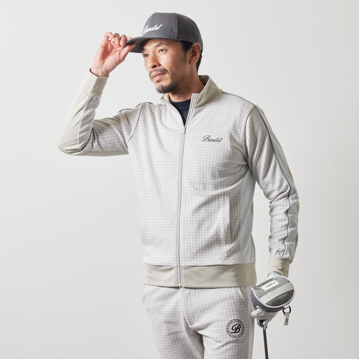 HOUNDSTOOTH BICOLOR BLOUSON BGS-4AHTBB ブルゾン 新素材 軽量 / GREIGE