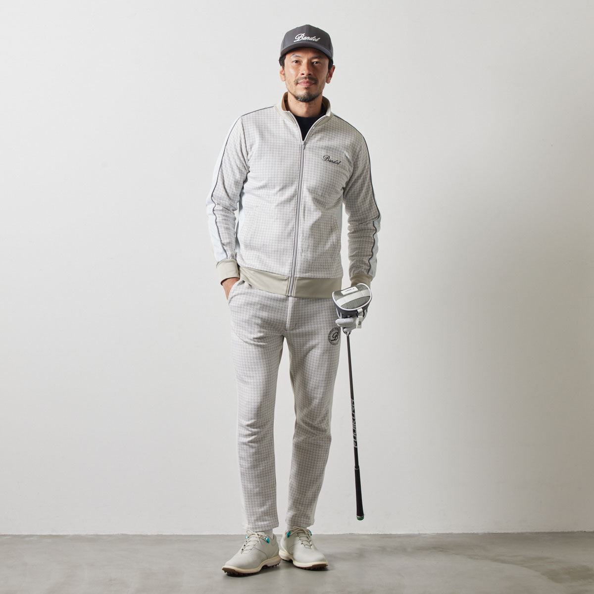 HOUNDSTOOTH BICOLOR BLOUSON BGS-4AHTBB ブルゾン 新素材 軽量 / GREIGE