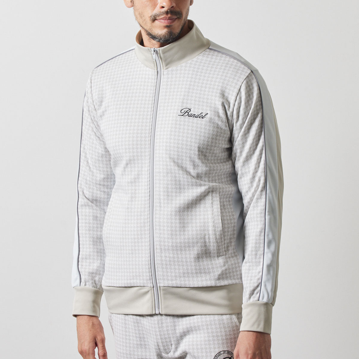 HOUNDSTOOTH BICOLOR BLOUSON BGS-4AHTBB ブルゾン 新素材 軽量 / GREIGE