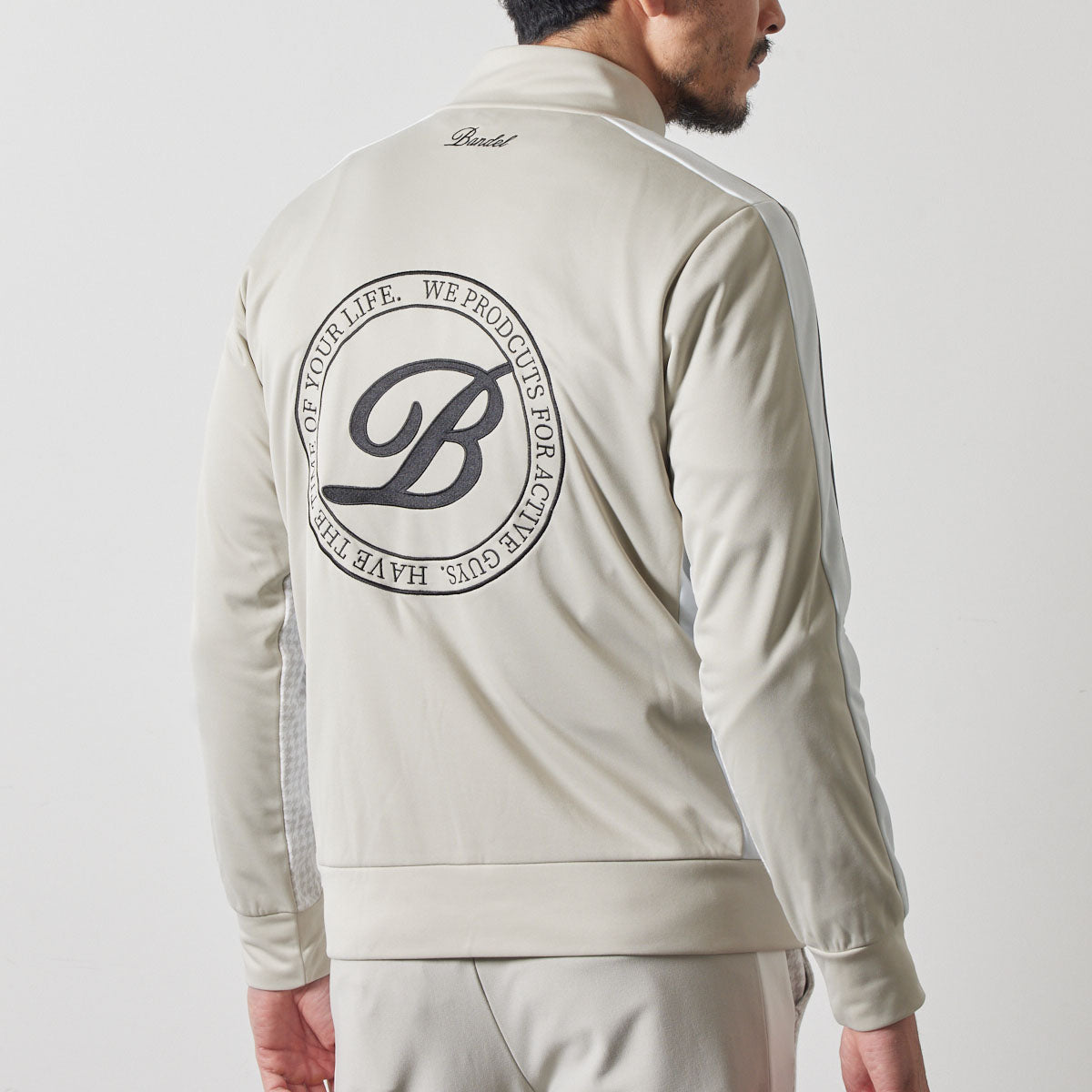 HOUNDSTOOTH BICOLOR BLOUSON BGS-4AHTBB ブルゾン 新素材 軽量 / GREIGE