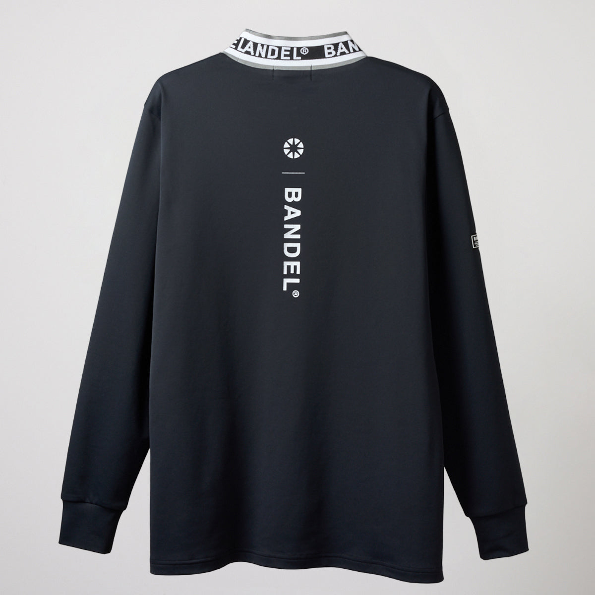 JACQUARD RIB L/S MOC SHIRTS BGS-4AJRMC モックネックシャツ ハイストレッチ 保温 UVカット 軽量 / BLACK