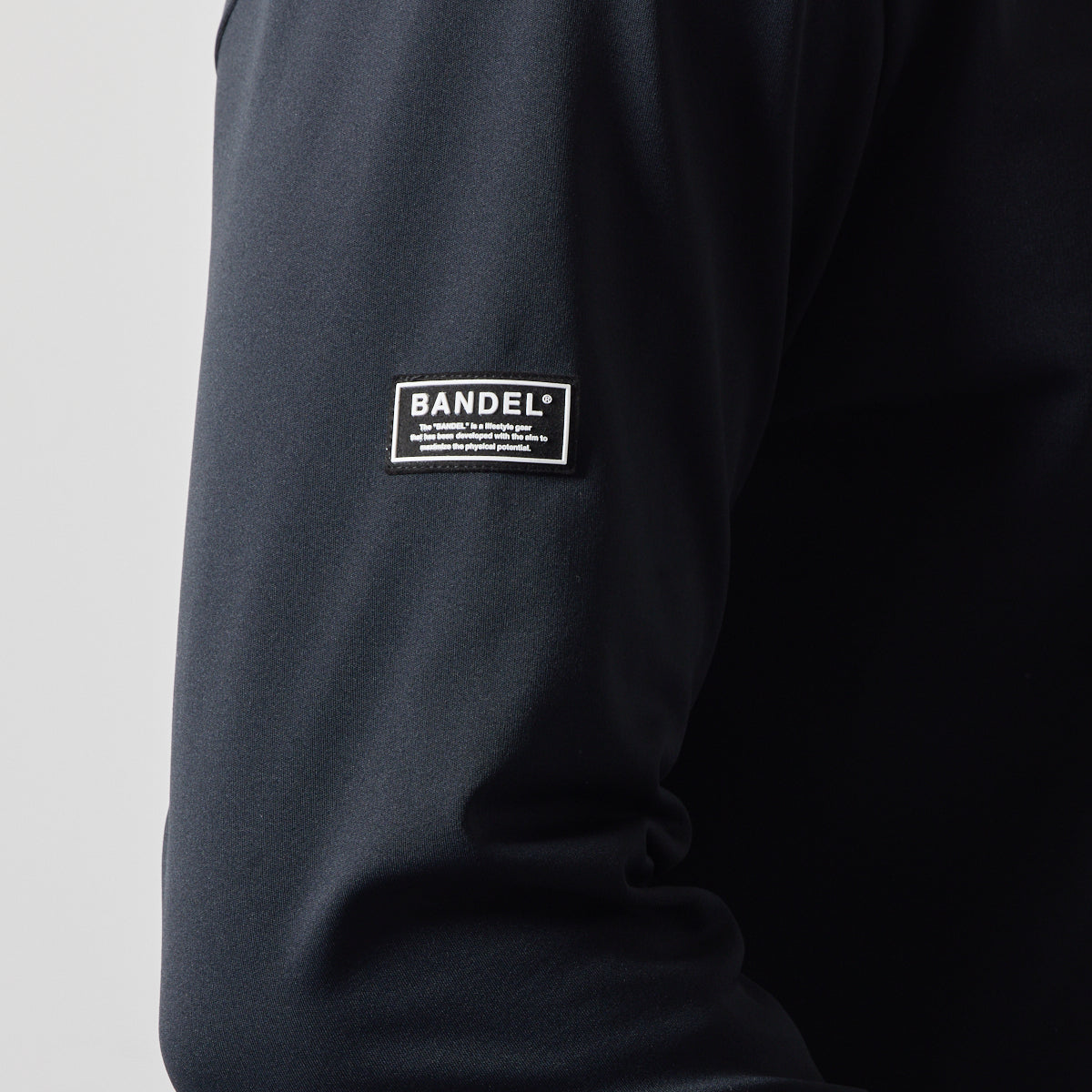 JACQUARD RIB L/S MOC SHIRTS BGS-4AJRMC モックネックシャツ ハイストレッチ 保温 UVカット 軽量 / BLACK