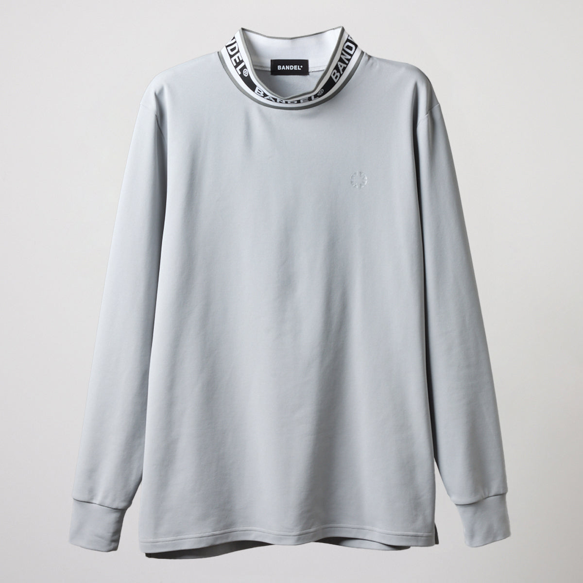 JACQUARD RIB L/S MOC SHIRTS BGS-4AJRMC モックネックシャツ ハイストレッチ 保温 UVカット 軽量 / LIGHT GREY
