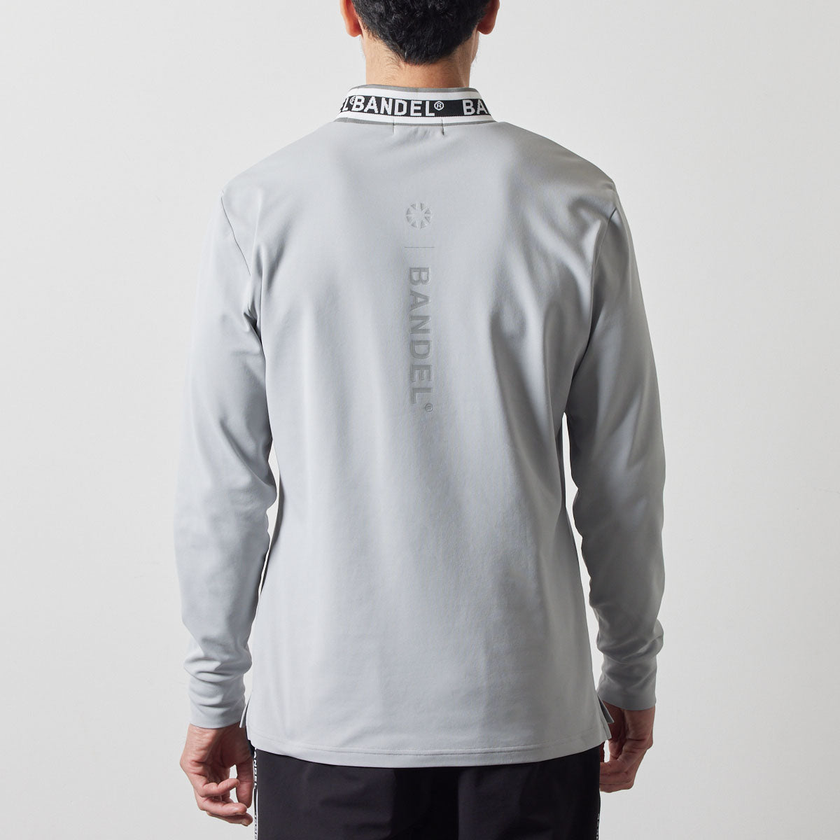 JACQUARD RIB L/S MOC SHIRTS BGS-4AJRMC モックネックシャツ ハイストレッチ 保温 UVカット 軽量 / LIGHT GREY