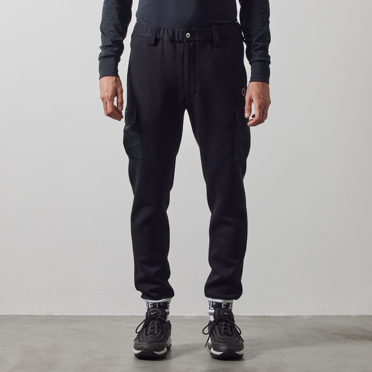NYLON POCKET CARGO PANTS カーゴパンツ 軽量 インタック セットアップ / BLACK
