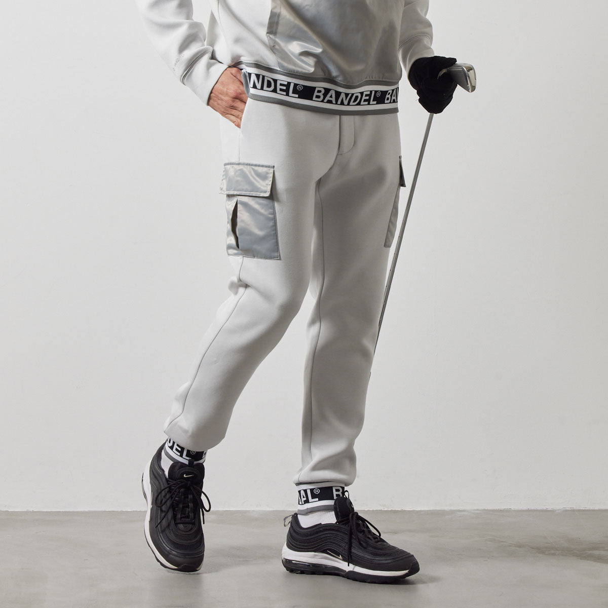 NYLON POCKET CARGO PANTS カーゴパンツ 軽量 インタック セットアップ / L-GREY