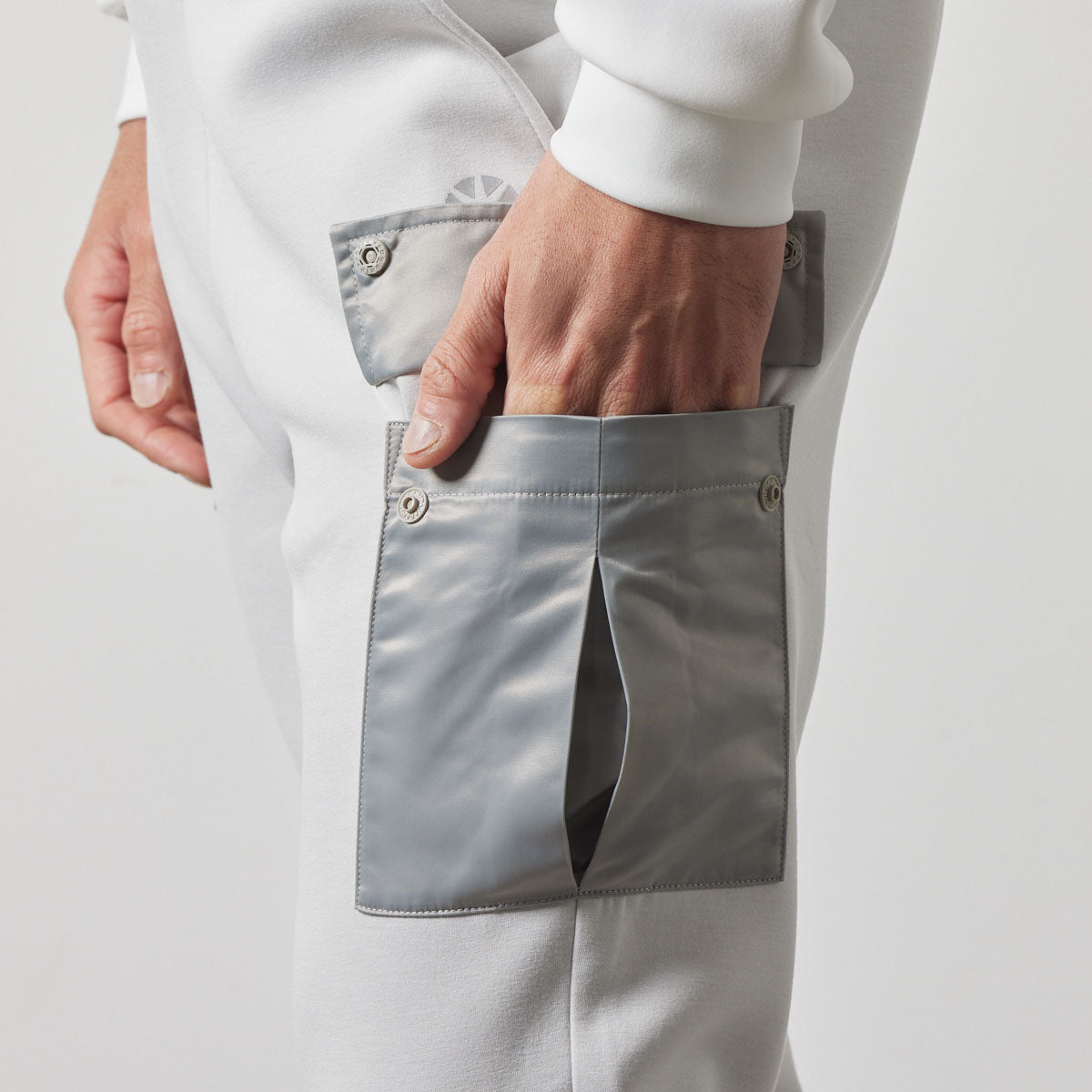 NYLON POCKET CARGO PANTS カーゴパンツ 軽量 インタック セットアップ / L-GREY