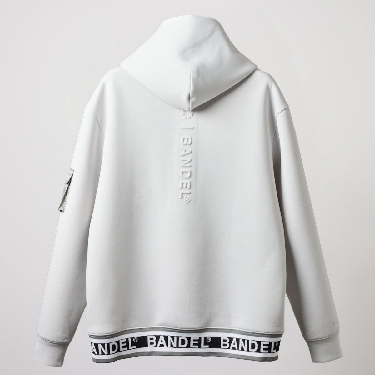 NYLON POCKET P/O HOODIE BGS-4ANPHD 軽量 ダンボール素材 異素材MIX セットアップ / L-GREY