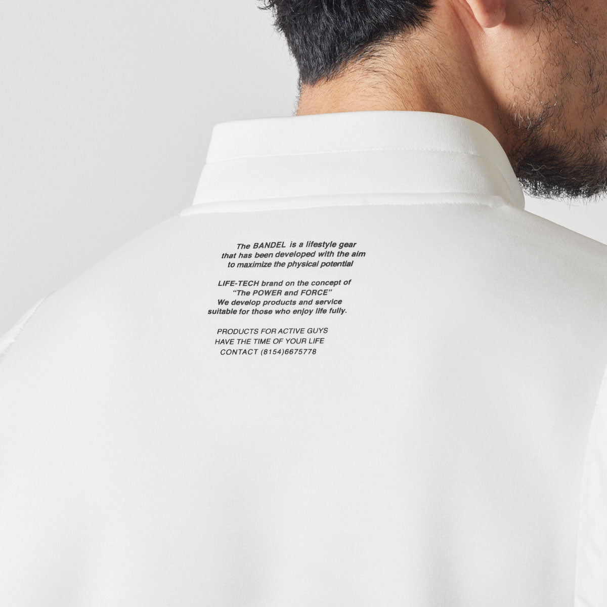 PUFFER SLEEVE HALF ZIP BLOUSON BGS-4APSHB ブルゾン ハーフジップ 軽量 保温 中綿 動きやすい ルーズフィット セットアップ / WHITE