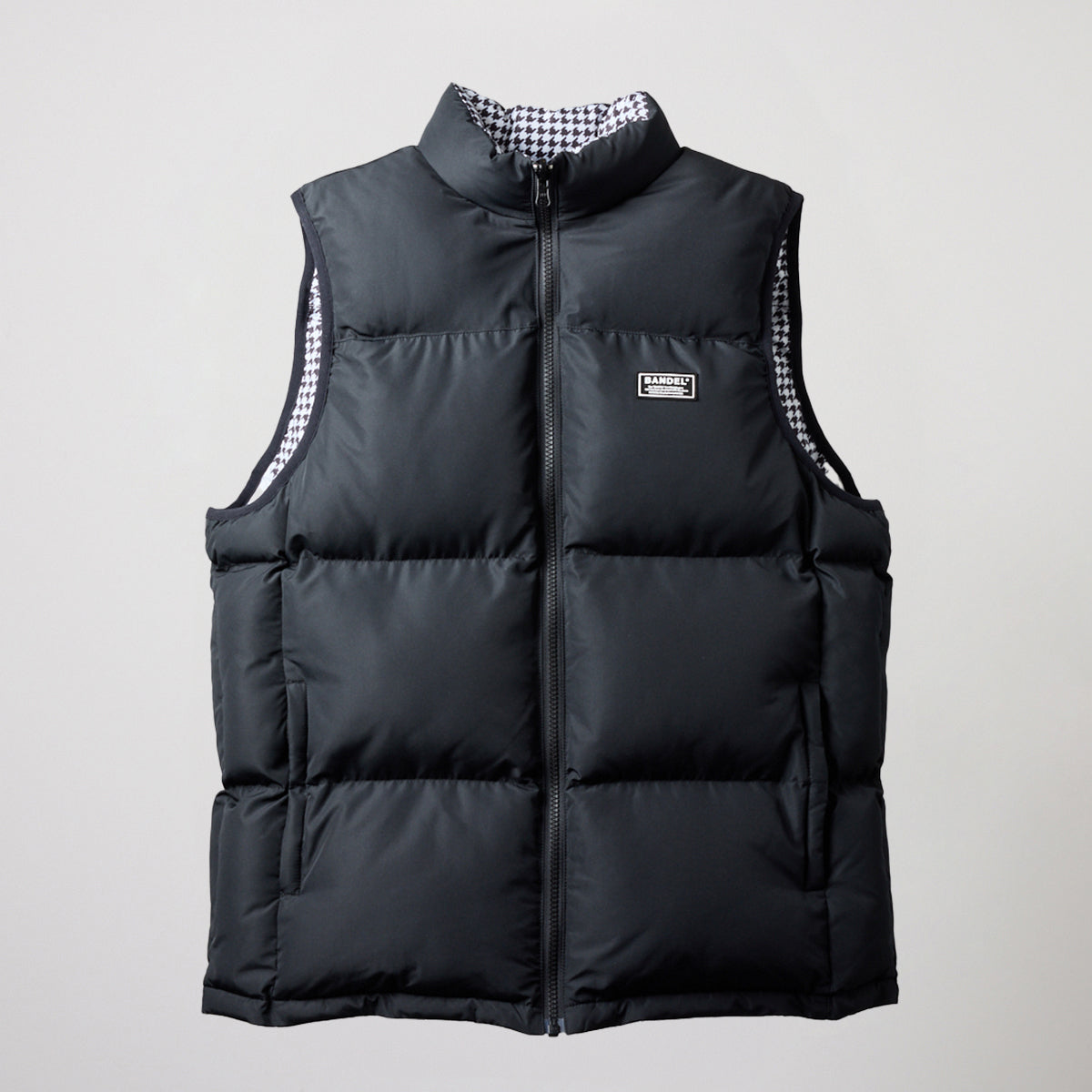 BANDEL GOLF REVERSIBLE DOWN VEST BGS-4ARDVT ダウンベスト リバーシブル 防寒性 / BLACK×HOUNDSTOOTH