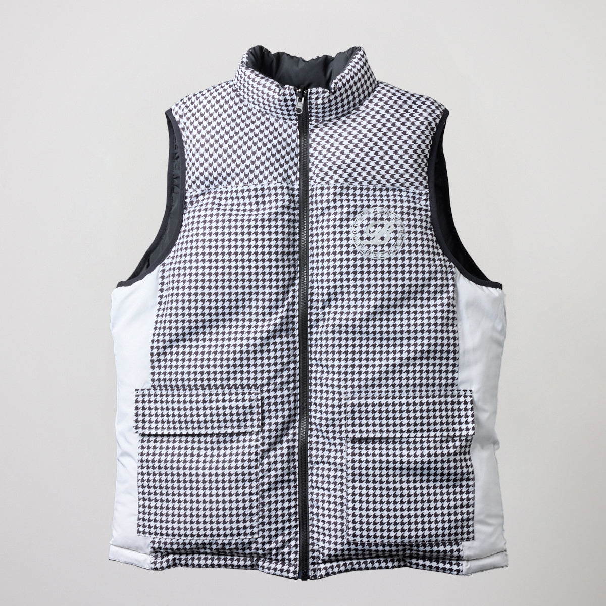 BANDEL GOLF REVERSIBLE DOWN VEST BGS-4ARDVT ダウンベスト リバーシブル 防寒性 / BLACK×HOUNDSTOOTH