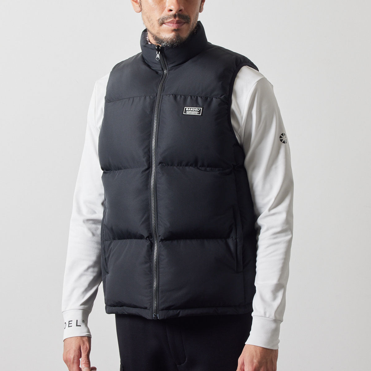 BANDEL GOLF REVERSIBLE DOWN VEST BGS-4ARDVT ダウンベスト リバーシブル 防寒性 / BLACK×HOUNDSTOOTH