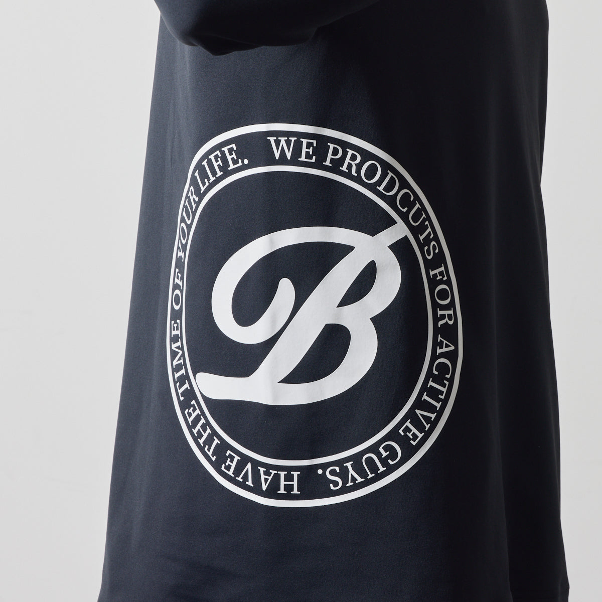 SIDE LOGO L/S MOCK NECK SHIRTS BGS-4ASLMC モックネックシャツ ハイストレッチ 保温 UVカット / BLACK