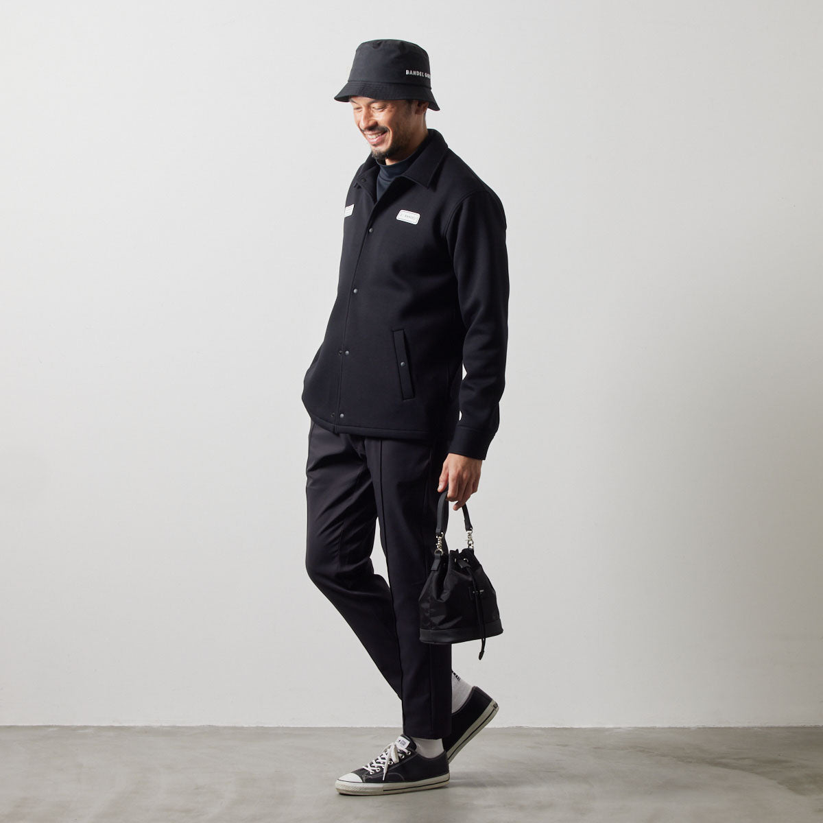 UTILITY COACH JACKET BGS-4AUCJT コーチジャケット 軽量 保温 伸縮性 ルーズフィット / BLACK