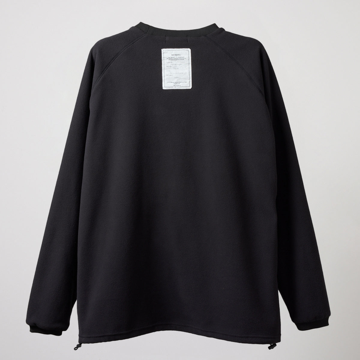UTILITY FLEECE CREW NECK BGS-4AUFCS ロンT フリース 温度調節 防風 ファスナーポケット ドローコード / BLACK