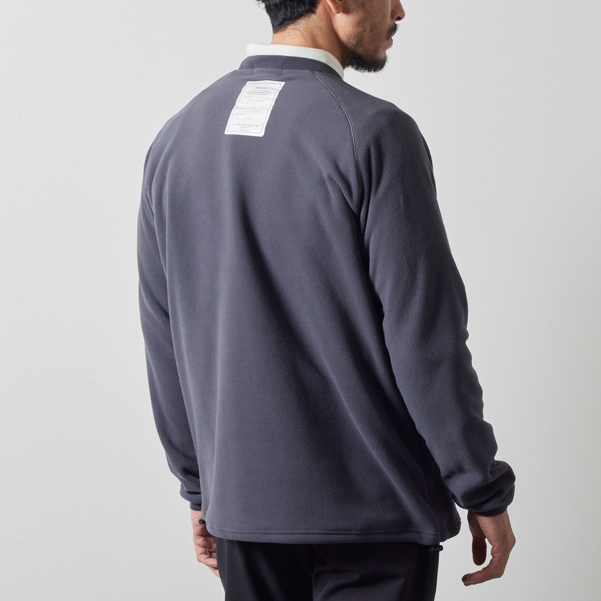 UTILITY FLEECE CREW NECK BGS-4AUFCS ロンT フリース 温度調節 防風 ファスナーポケット ドローコード / GREY