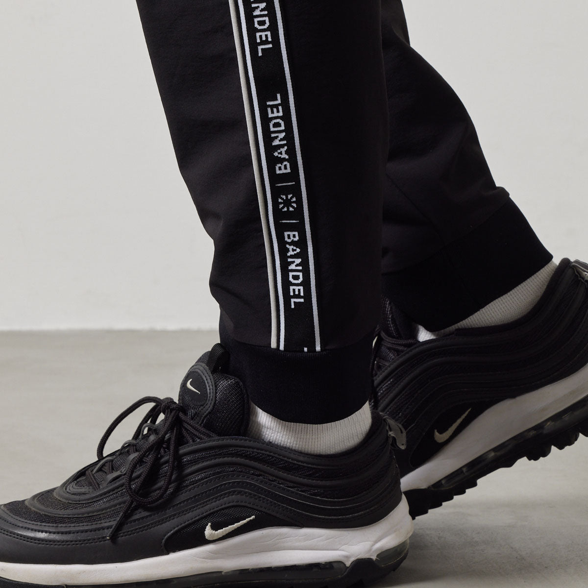 WATER REPELLENT PIPING LONGPANTS BGS-4AWPLP 高耐久 4WAYストレッチ 撥水 起毛 イージーケア セットアップ / BLACK