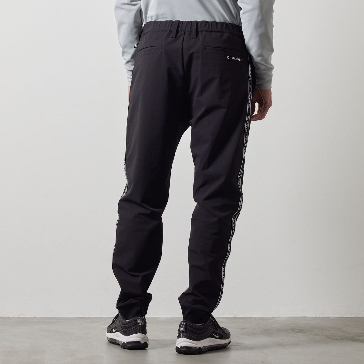 WATER REPELLENT PIPING LONGPANTS BGS-4AWPLP 高耐久 4WAYストレッチ 撥水 起毛 イージーケア セットアップ / BLACK