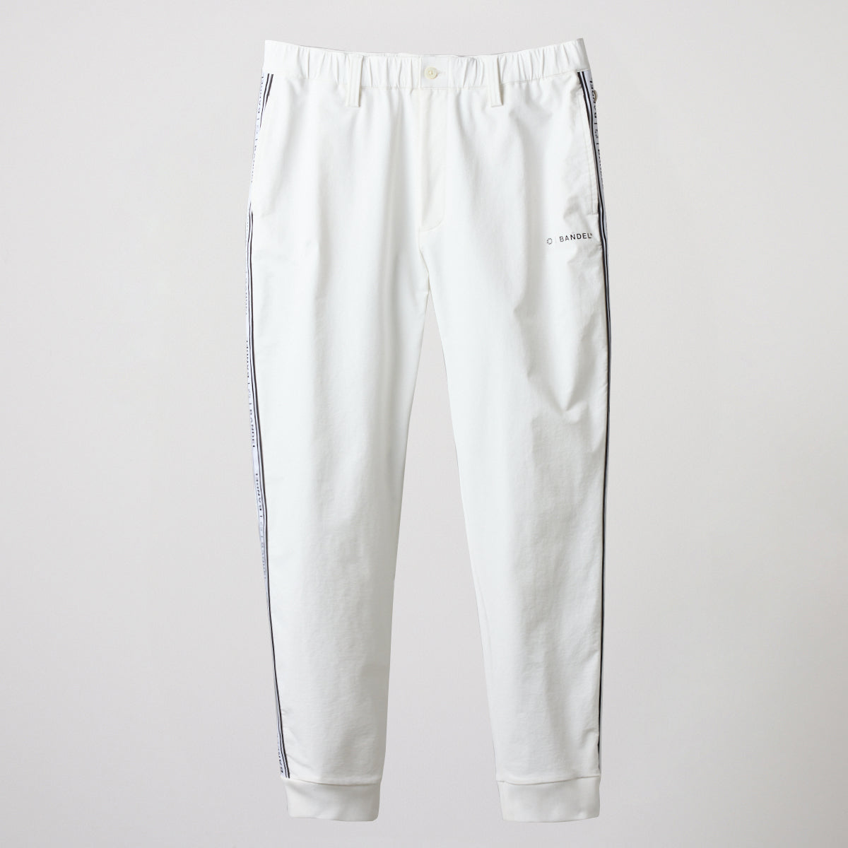 WATER REPELLENT PIPING LONGPANTS BGS-4AWPLP 高耐久 4WAYストレッチ 撥水 起毛 イージーケア セットアップ / WHITE