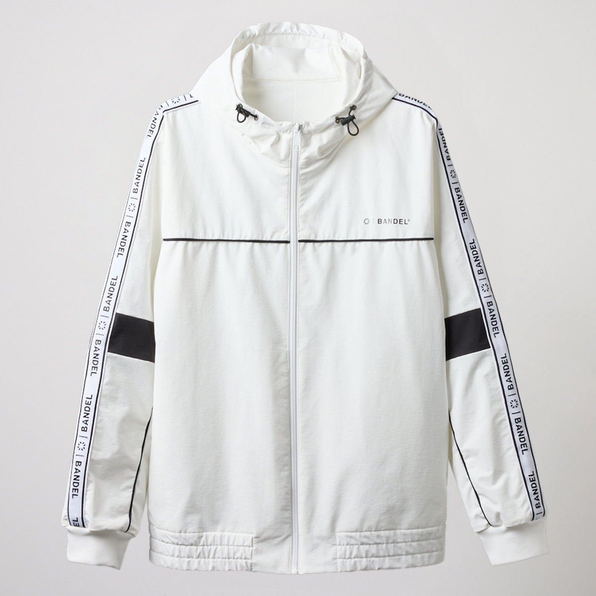 WATER REPELLENT PIPING ZIP PARKA BGS-4AWPZP 高耐久 4WAYストレッチ 撥水 起毛 イージーケア セットアップ / WHITE