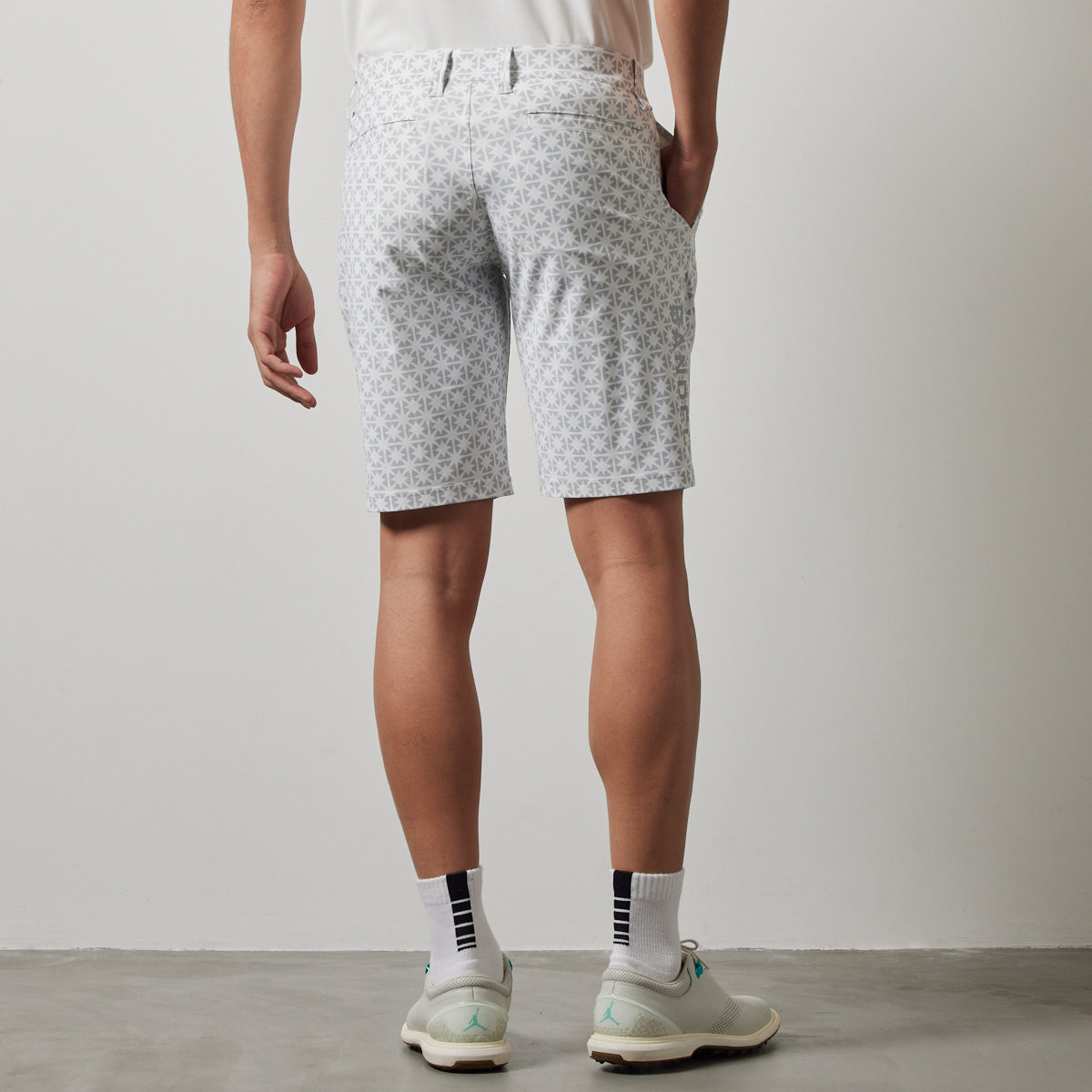 BANDEL GOLF バンデルゴルフ ショートパンツ ALLOVER STRECH HALF PANTS BGS-4SAOHP WHITE LINE GRAY