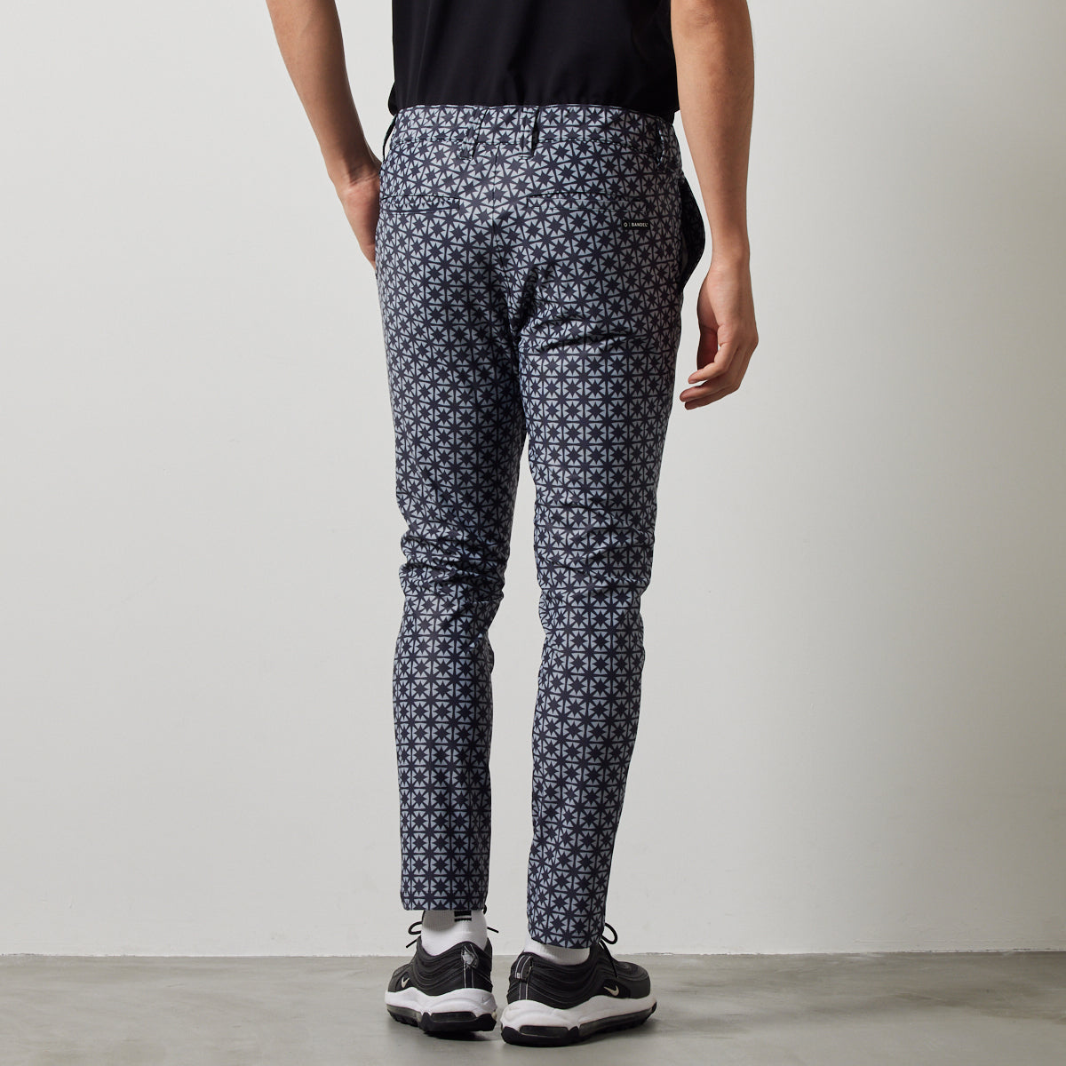 BANDEL GOLF バンデルゴルフ ロングパンツ ALLOVER STRECH TAPERED PANTS BGS-4SAOLP BLACKxGRAY