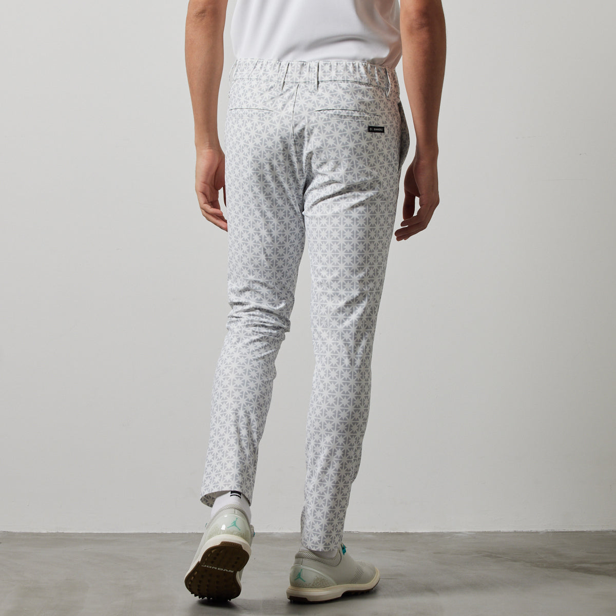 BANDEL GOLF バンデルゴルフ ロングパンツ ALLOVER STRECH TAPERED PANTS BGS-4SAOLP WHITE LINE GRAY