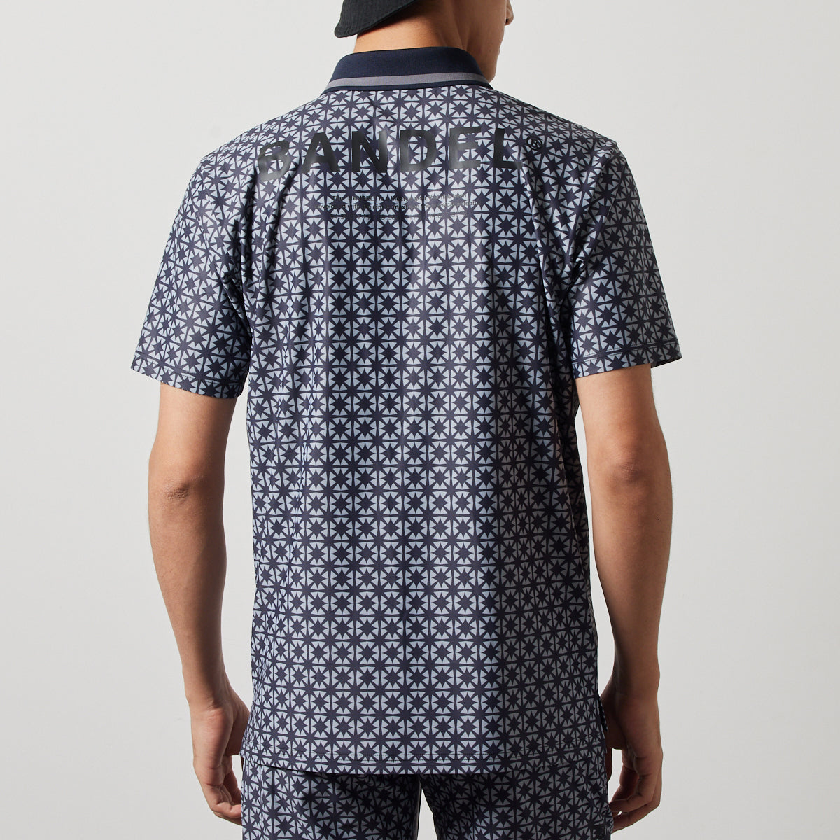 BANDEL GOLF バンデルゴルフ ポロシャツ ALLOVER S/S POLO SHIRTS BGS-4SAOPL BLACKxGRAY