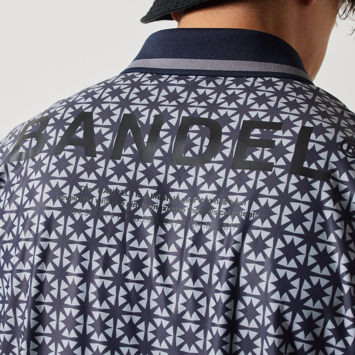 BANDEL GOLF バンデルゴルフ ポロシャツ ALLOVER S/S POLO SHIRTS BGS-4SAOPL BLACKxGRAY