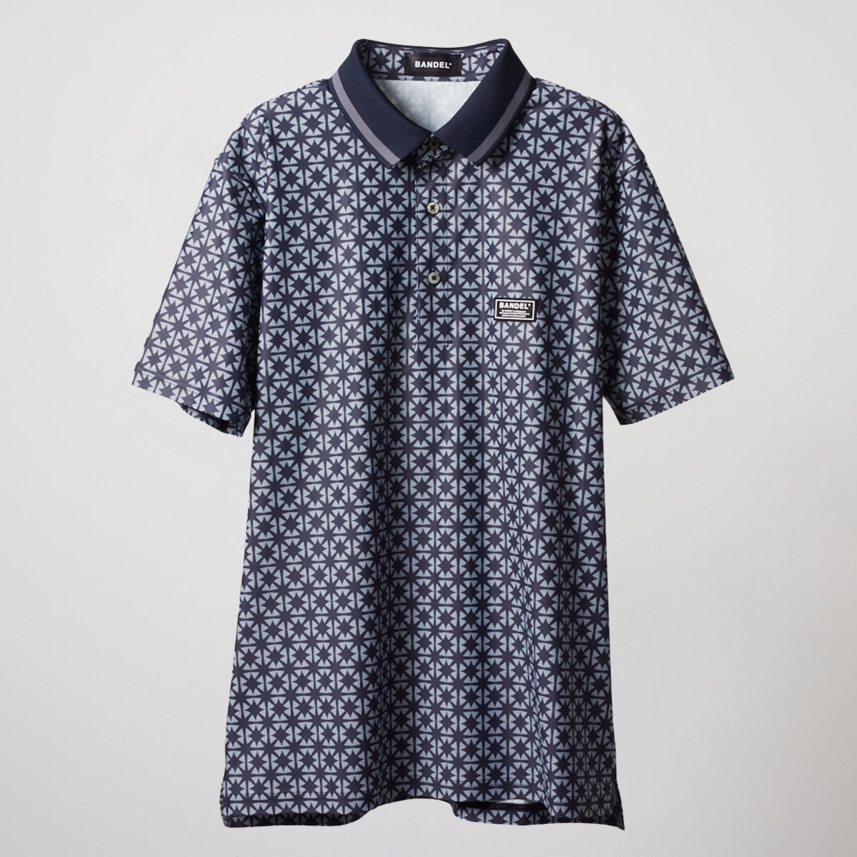 BANDEL GOLF バンデルゴルフ ポロシャツ ALLOVER S/S POLO SHIRTS BGS-4SAOPL BLACKxGRAY