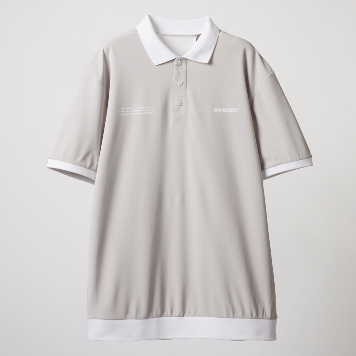 BANDEL GOLF バンデルゴルフ ポロシャツ BICOLOR RIB S/S POLO SHIRTS BGS-4SLFPL BEIGE WHITE