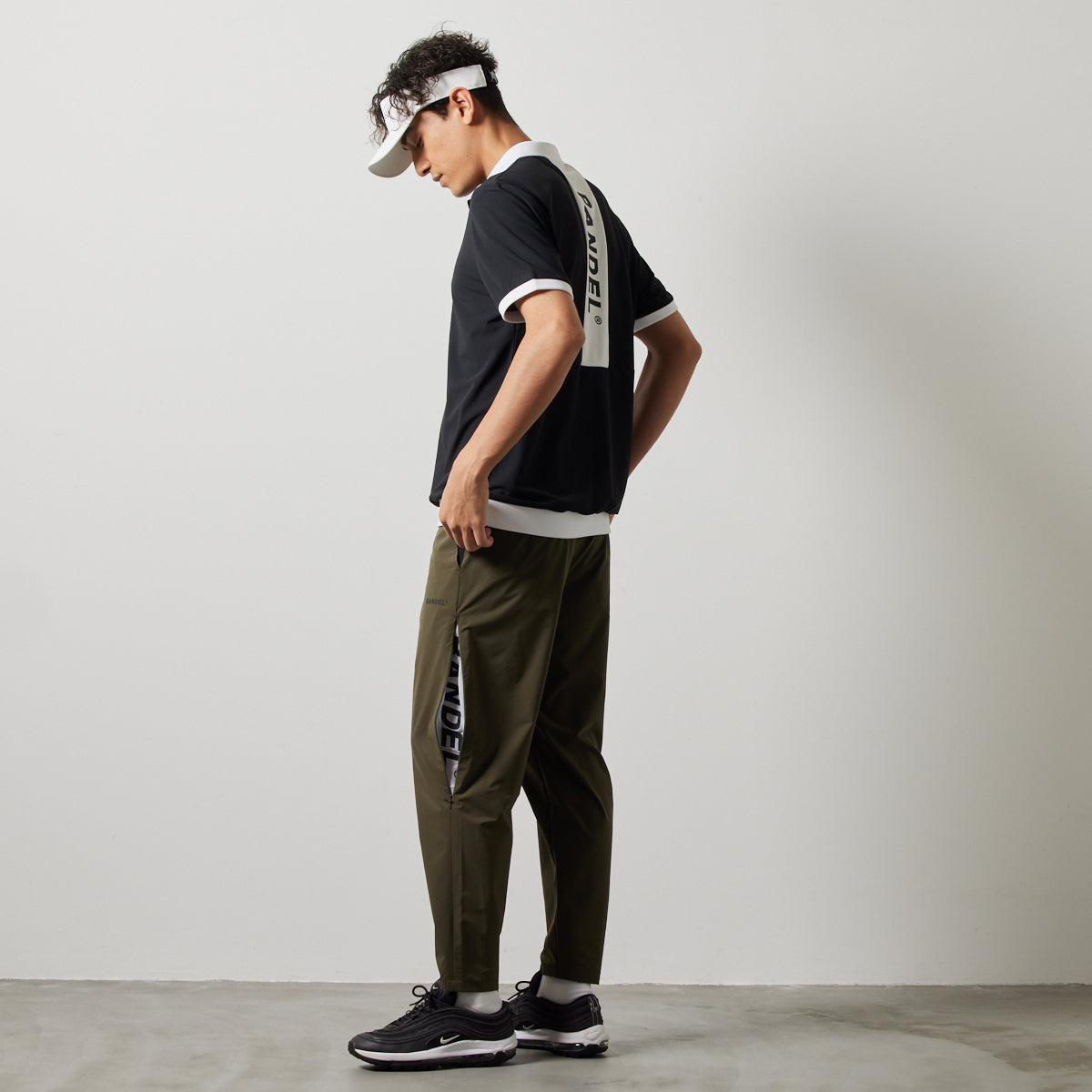 BANDEL GOLF バンデルゴルフ ポロシャツ BICOLOR RIB S/S POLO SHIRTS BGS-4SLFPL BLACKxWHITE