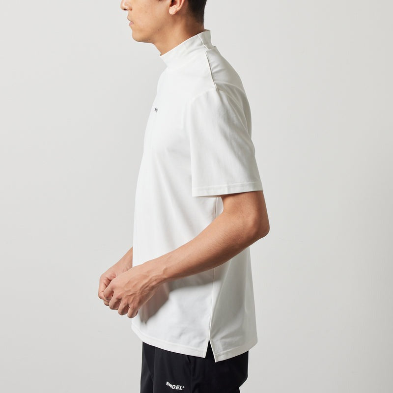 BANDEL GOLF バンデルゴルフ モックネック STRAIGHT LOGO S/S MOCK NECK SHIRTS BGS-4SLTMC WHITE