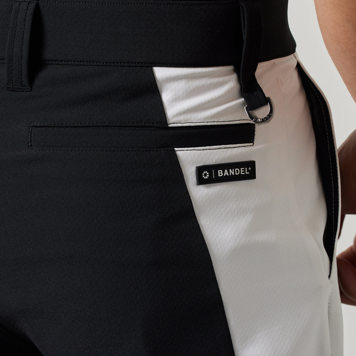 BANDEL GOLF バンデルゴルフ ショートパンツ SIDE PANEL SWITCH HALF PANTS BGS-4SSSHP BLACKxWHITE