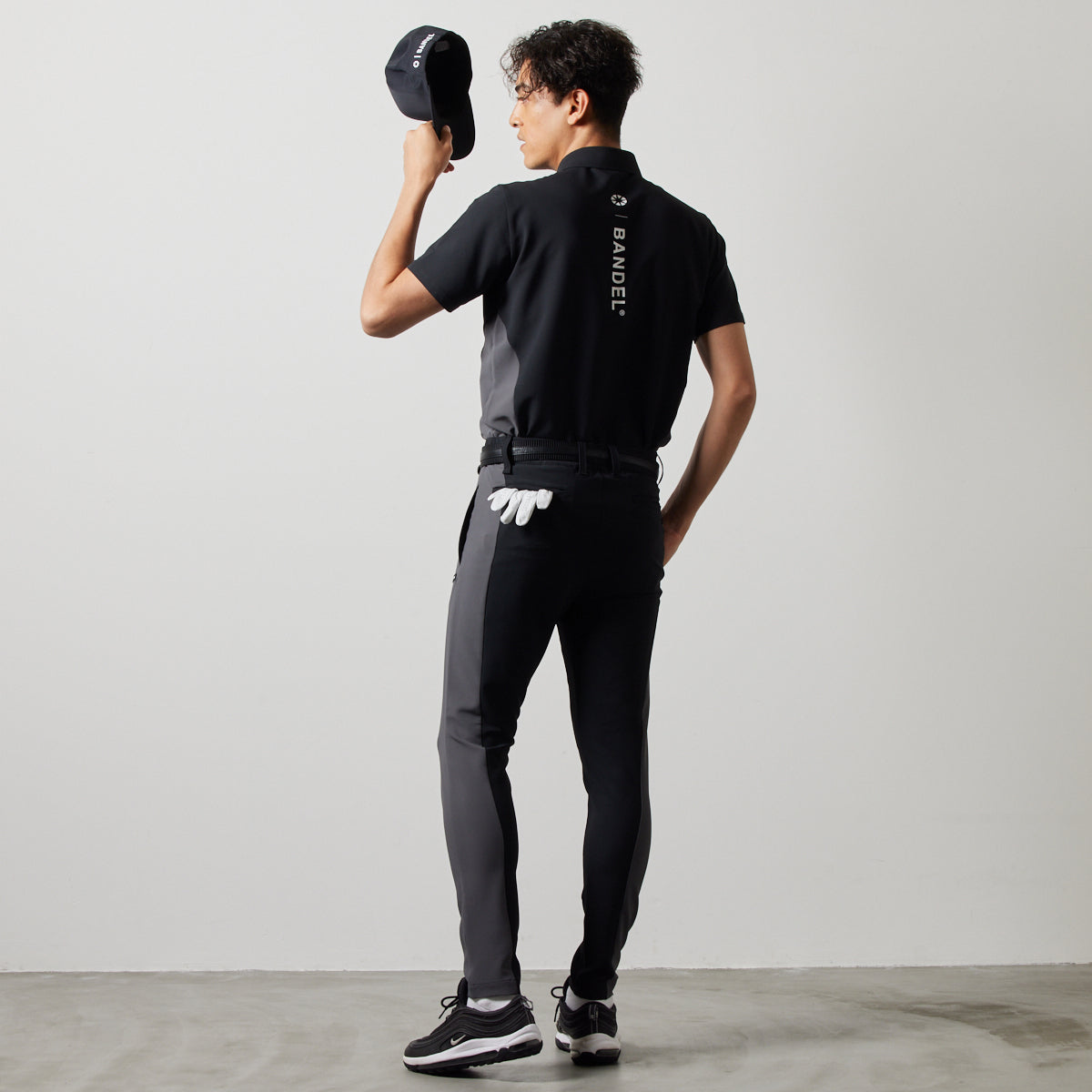 BANDEL GOLF バンデルゴルフ ポロシャツ SIDE PANEL SWITCH S/S POLO SHIRTS BGS-4SSSPL BLACKxGRAY