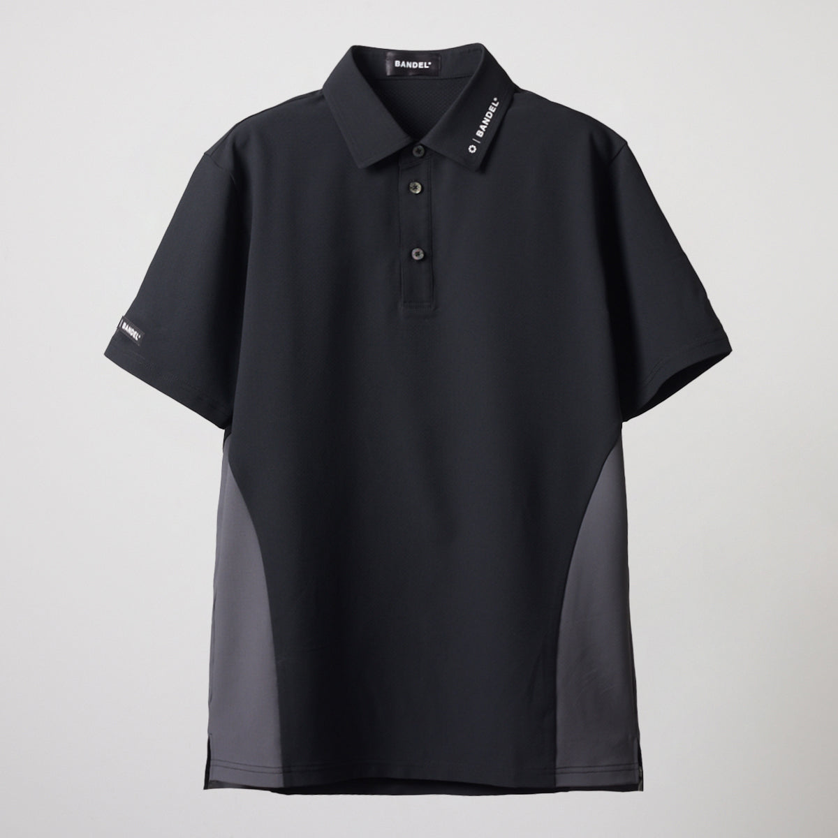 BANDEL GOLF バンデルゴルフ ポロシャツ SIDE PANEL SWITCH S/S POLO SHIRTS BGS-4SSSPL BLACKxGRAY