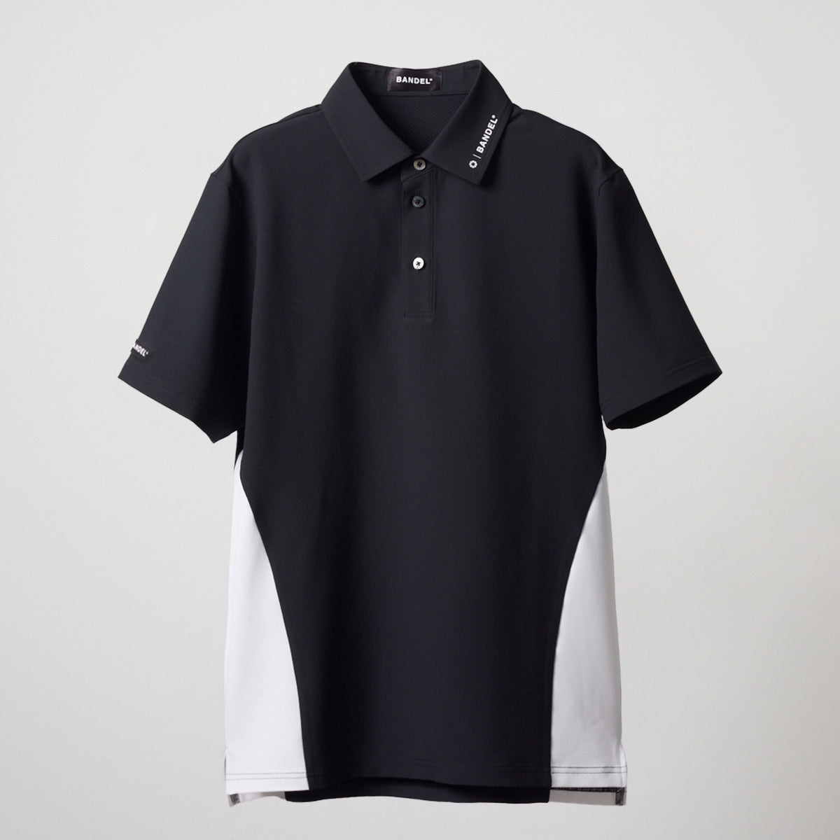 BANDEL GOLF バンデルゴルフ ポロシャツ SIDE PANEL SWITCH S/S POLO SHIRTS BGS-4SSSPL BLACKxWHITE