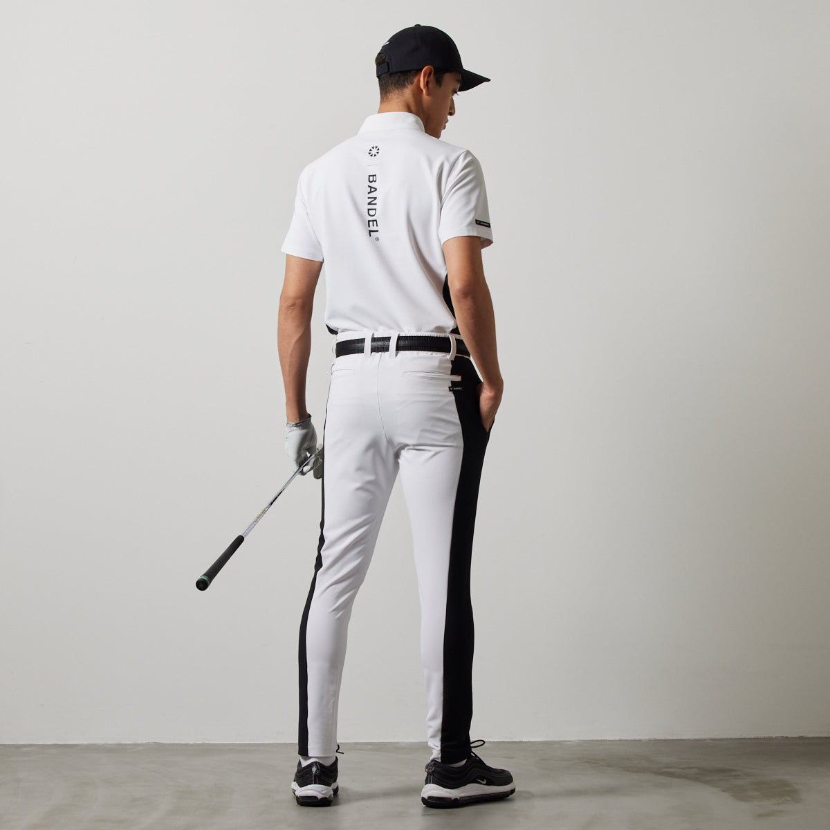 BANDEL GOLF バンデルゴルフ ポロシャツ SIDE PANEL SWITCH S/S POLO SHIRTS BGS-4SSSPL WHITExBLACK