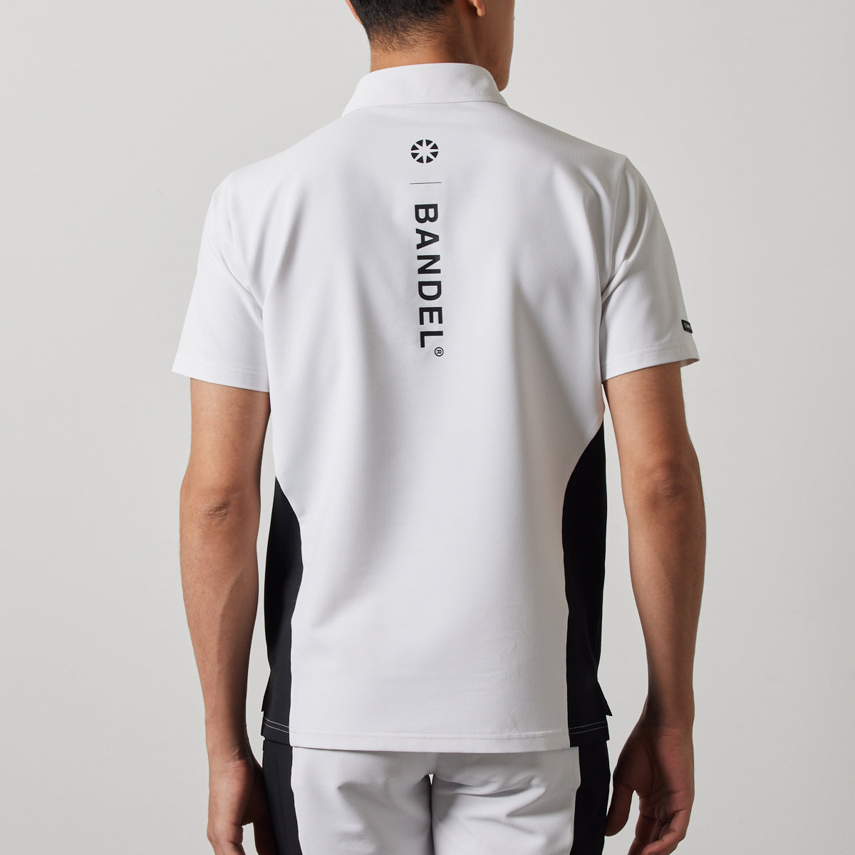 BANDEL GOLF バンデルゴルフ ポロシャツ SIDE PANEL SWITCH S/S POLO SHIRTS BGS-4SSSPL WHITExBLACK