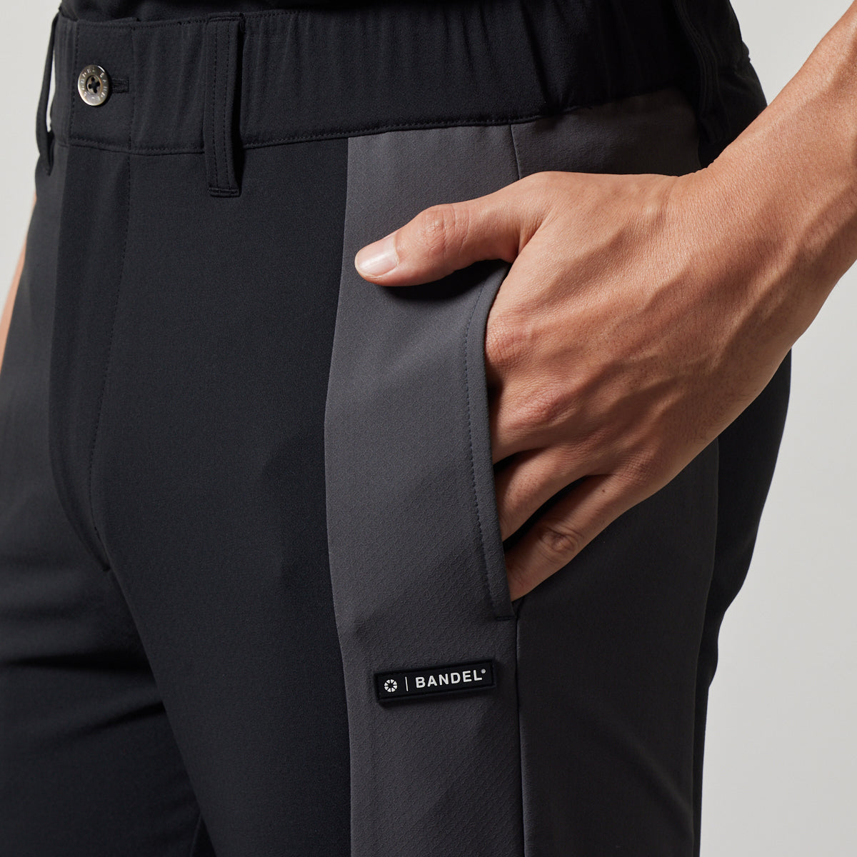 BANDEL GOLF バンデルゴルフ ロングパンツ SIDE PANEL SWITCH TAPERED PANTS BGS-4SSSPT BLACKxGRAY