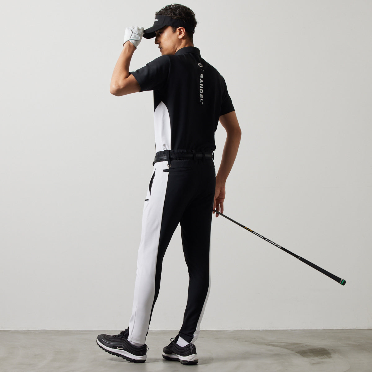 BANDEL GOLF バンデルゴルフ ロングパンツ SIDE PANEL SWITCH TAPERED PANTS BGS-4SSSPT BLACKxWHITE