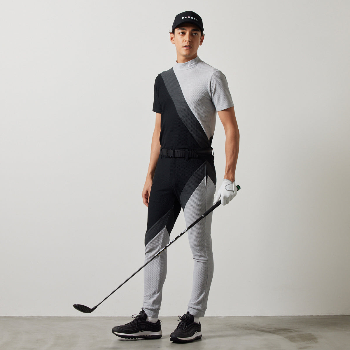 BANDEL GOLF バンデルゴルフ ロングパンツ STRIPES SWITCH LONG PANTS BGS-4SSTLP GRAYxCHARCOALxBLACK ブラック グレー