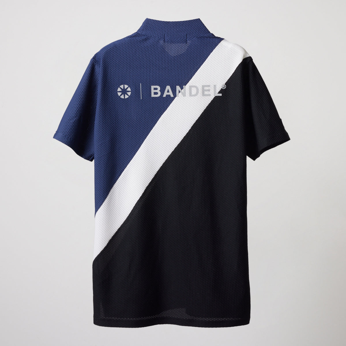 BANDEL GOLF バンデルゴルフ モックネック STRIPES SWITCH S/S MOCK NECK SHIRTS BGS-4SSTMC NAVYxWHITExBLACK