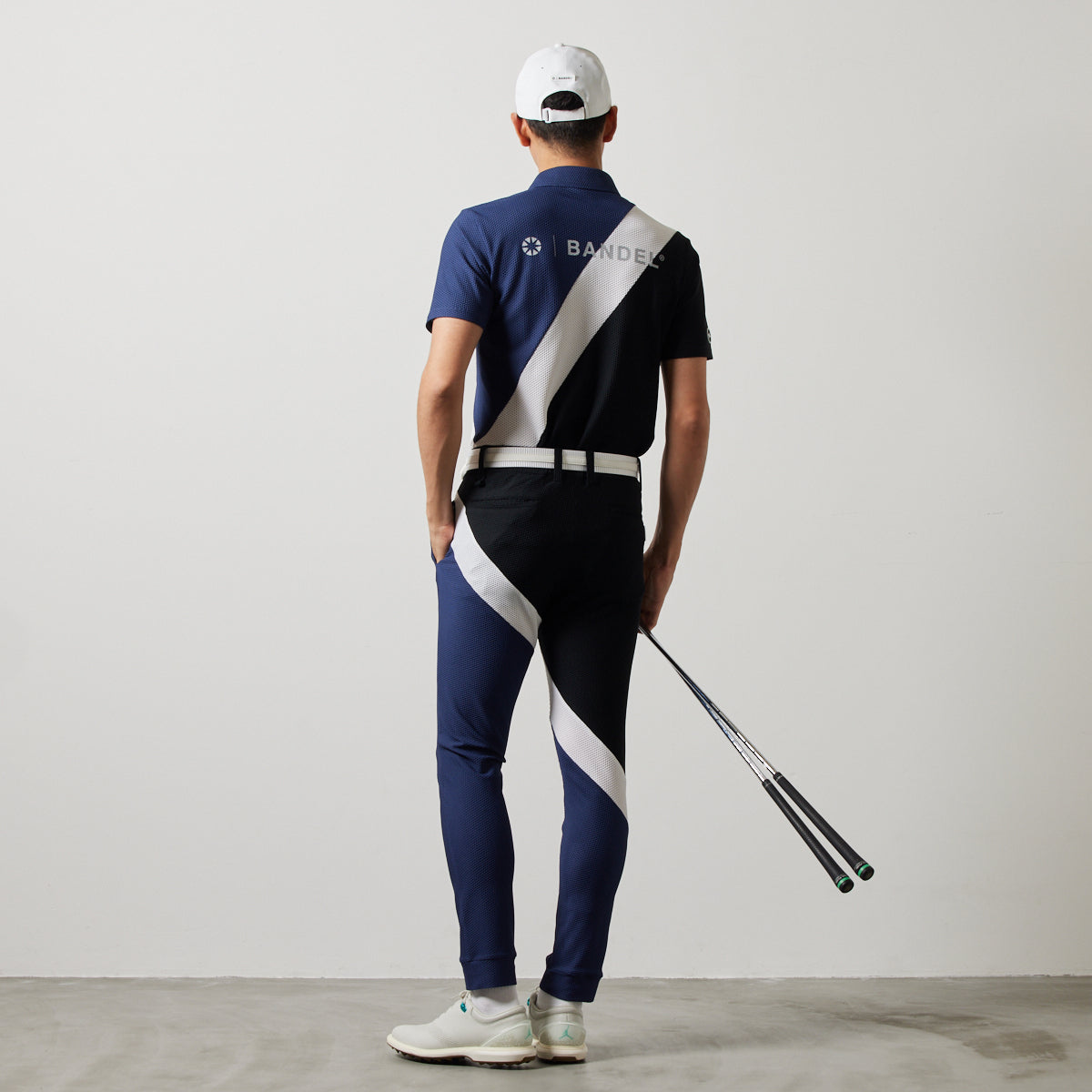 BANDEL GOLF バンデルゴルフ ポロシャツ STRIPES SWITCH S/S POLO SHIRTS BGS-4SSTPL NAVYxWHITExBLACK