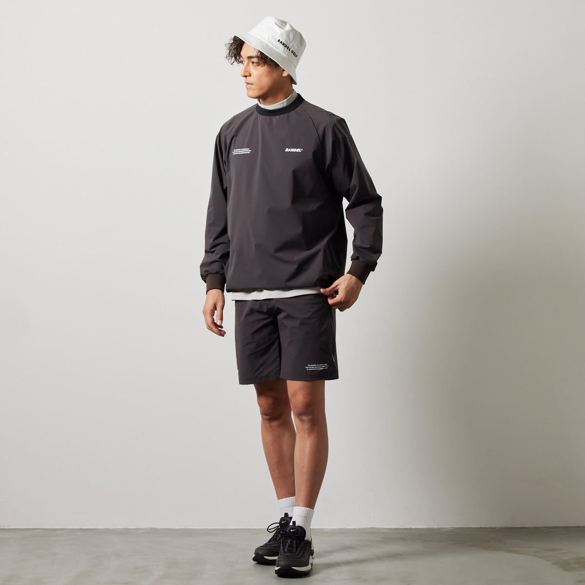 BANDEL GOLF バンデルゴルフ ショートパンツ VENTILATION WOVEN HALF PANTS BGS-4SVWHP CHARCOALxBLACK