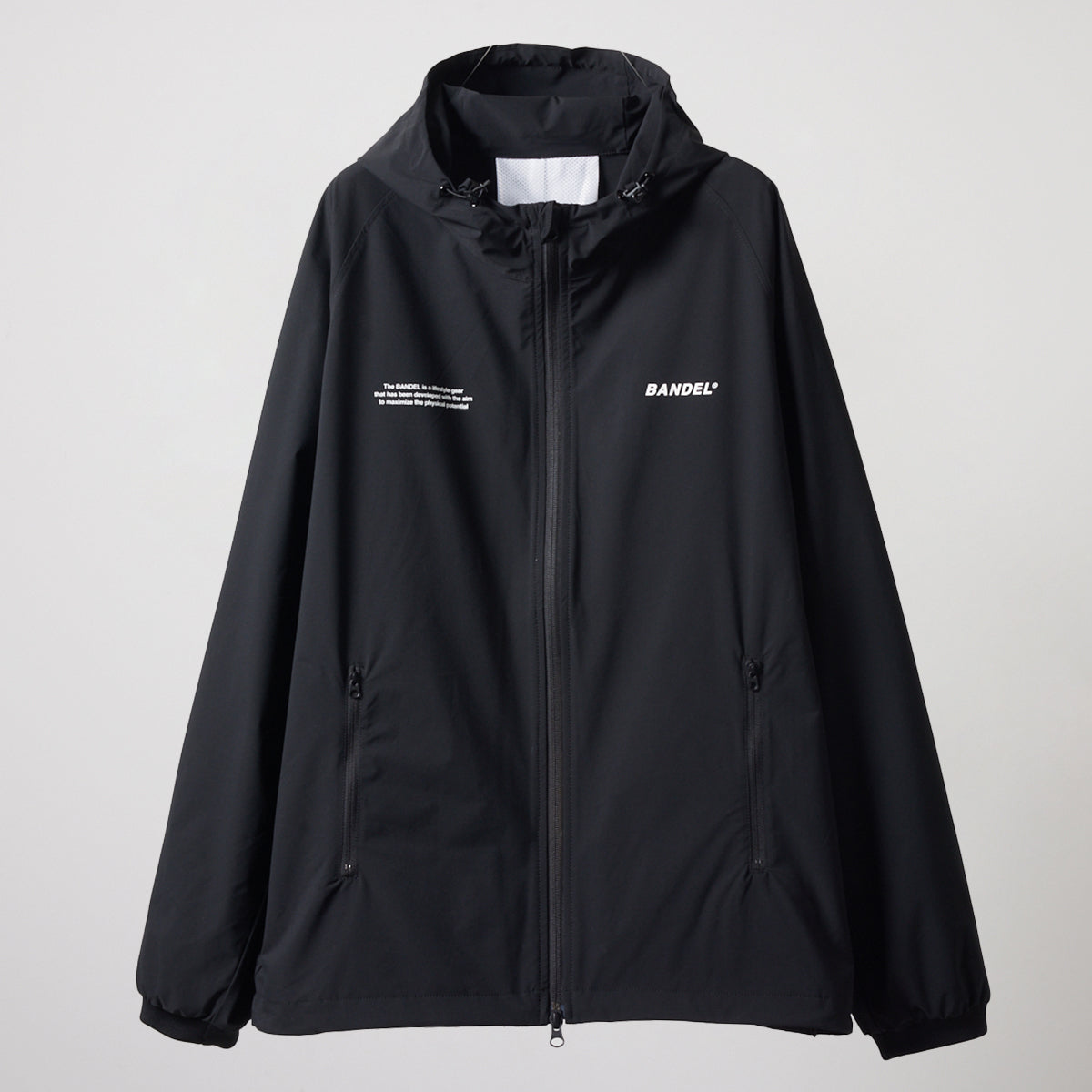 BANDEL GOLF バンデルゴルフ ジップフーディー セットアップ VENTILATION WOVEN JACKET BGS-4SVWJK ALL BLACK ブラック