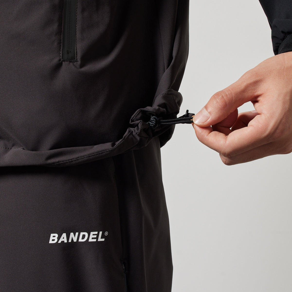 BANDEL GOLF バンデルゴルフ ジップフーディー セットアップ VENTILATION WOVEN JACKET BGS-4SVWJK CHARCOALxBLACK チャコール ブラック