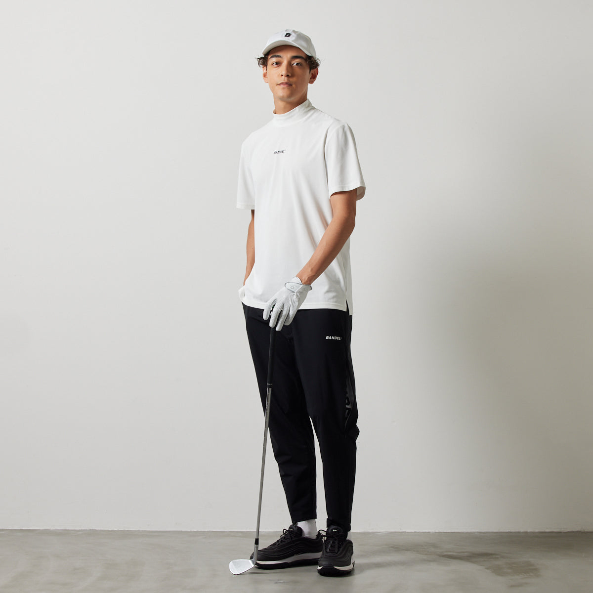 BANDEL GOLF バンデルゴルフ ロングパンツ セットアップ VENTILATION WOVEN LONG PANTS BGS-4SVWLP ALL BLACK ブラック
