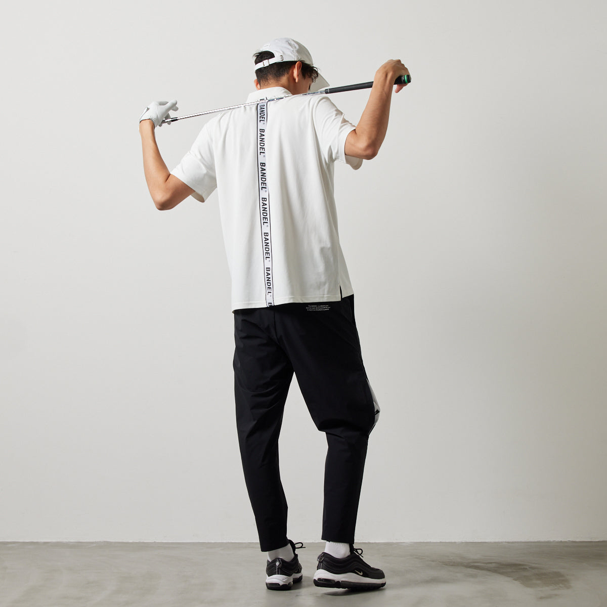 BANDEL GOLF バンデルゴルフ ロングパンツ セットアップ VENTILATION WOVEN LONG PANTS BGS-4SVWLP ALL BLACK ブラック