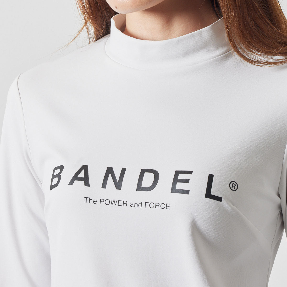 WOMENS BASIC L/S MOCK NECK SHIRTS BGS-W4ABLM モックネックシャツ ハイストレッチ 保温 UVカット / WHITE